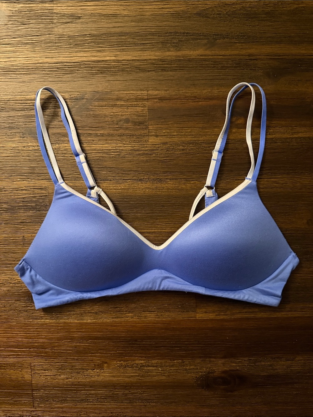 American Eagle Aerie Sunnie Wireless Push Up Bra Blue 36B